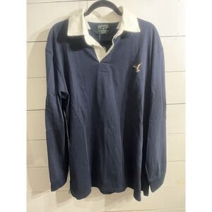 NWT Raiments UK Rugby Hunting Duck Navy Blue Cotton Shirt Men XL Preppy
